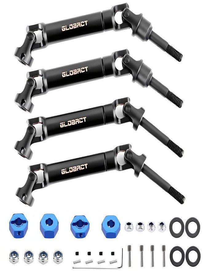 GLOBACT مجموعة محاور قيادة أمامية وخلفية شديدة التحمل من الفولاذ GLOBACT 1144 لسيارات Traxxas Slash/Rustler/Stampede/Hoss VXL 2WD 4X4 1/10 RC، قطع غيار بديلة للرقم 6852 (4 قطع) - Image 1